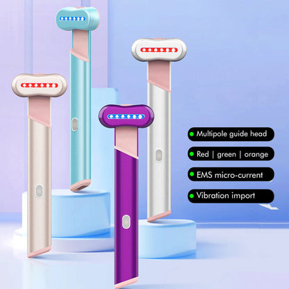 4 Colors Electric Eye Massager Red Blue Light Massage Eye Beautification Instrument Therapeutic Warmth Face Massage Louisiana Mart