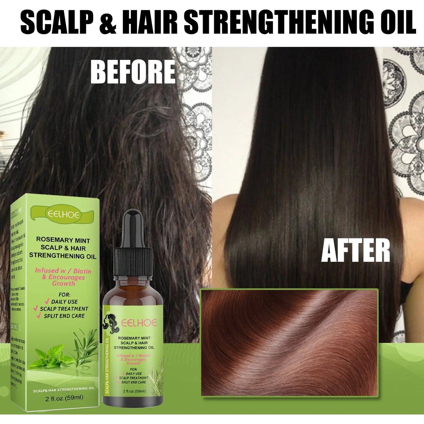 Rosemary Mint Hair Growth Fluid Scalp Massage Louisiana Mart