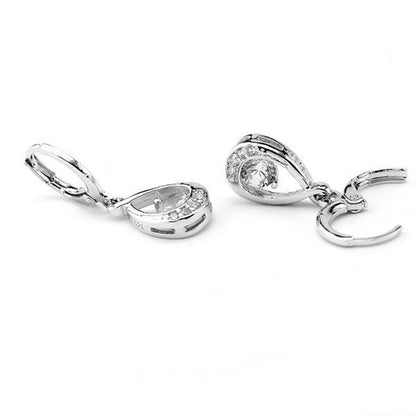 Female Versatile Inlaid Zircon Water Drop Earrings