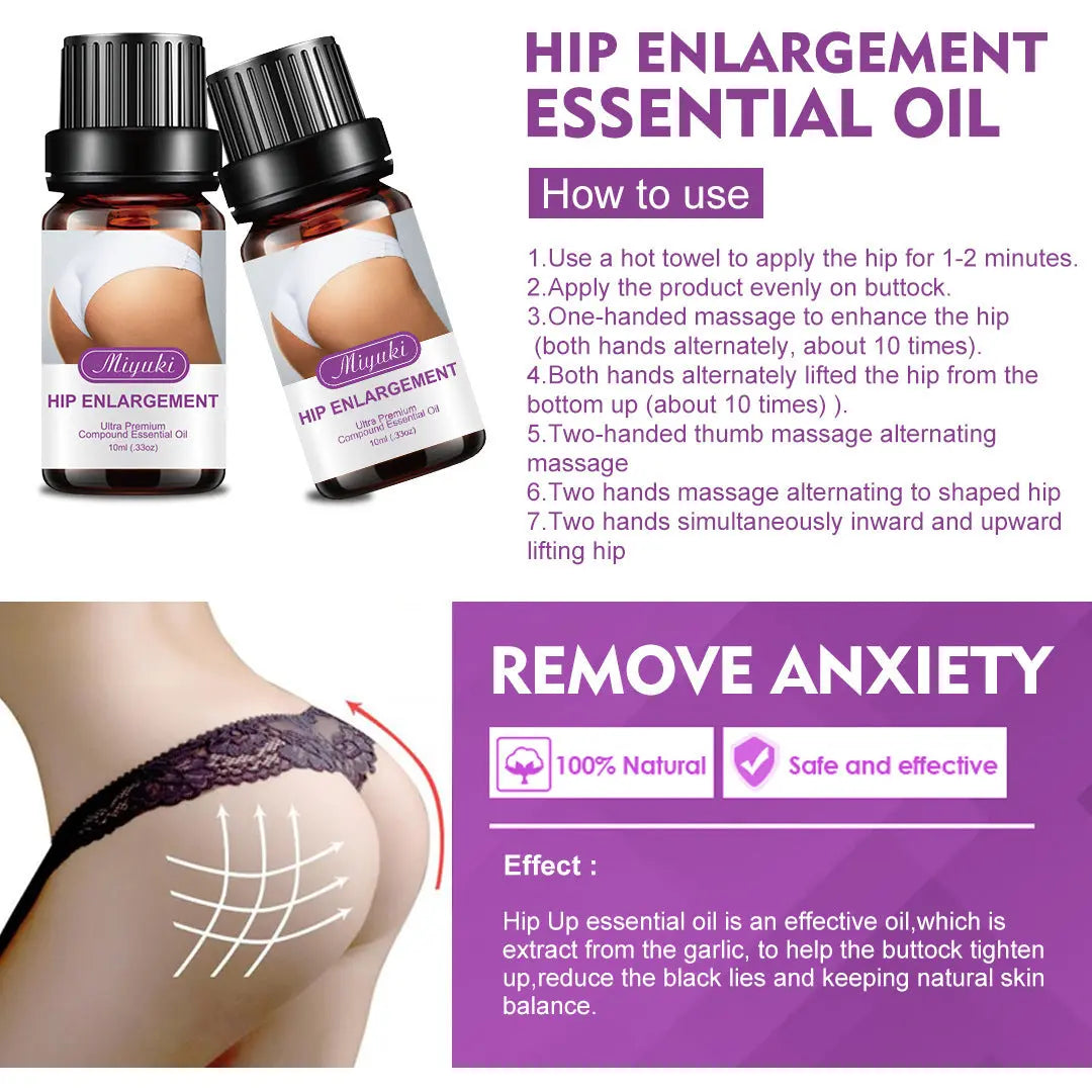 Butt Plumping Care Essential Oil, Big Butt Lift Massage To Highlight The Curve Louisiana Mart