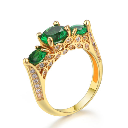 Fashion Ball Women's Ring Popular Beccarite Gold Plated Ring
