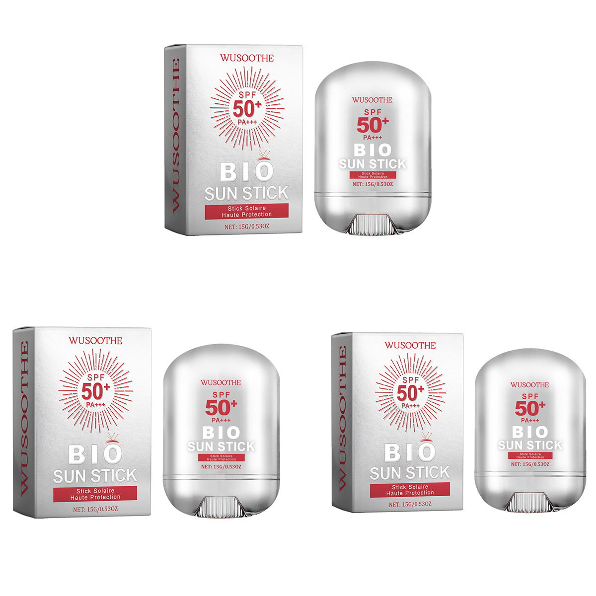 WUSOOTHE Bio Sun Stick 15g - Advanced Protection With Peptide Complex, Collagen And Hyaluronic Acid SPF50,PortableStrong UVProtection Sunscreen Stick Louisiana Mart