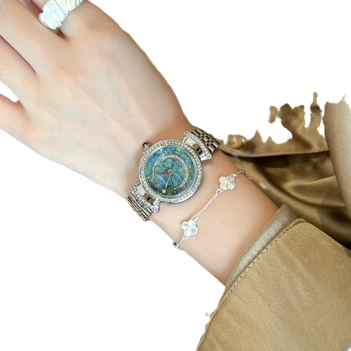 Women's Marble Dial Watch
