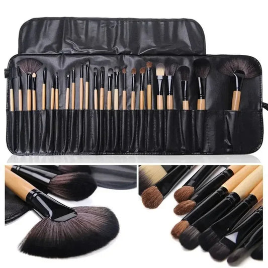 Louisiana Mart 24-Piece Professional Makeup Brush Set with Gift Bag – Face & Eye Tools Louisiana Mart