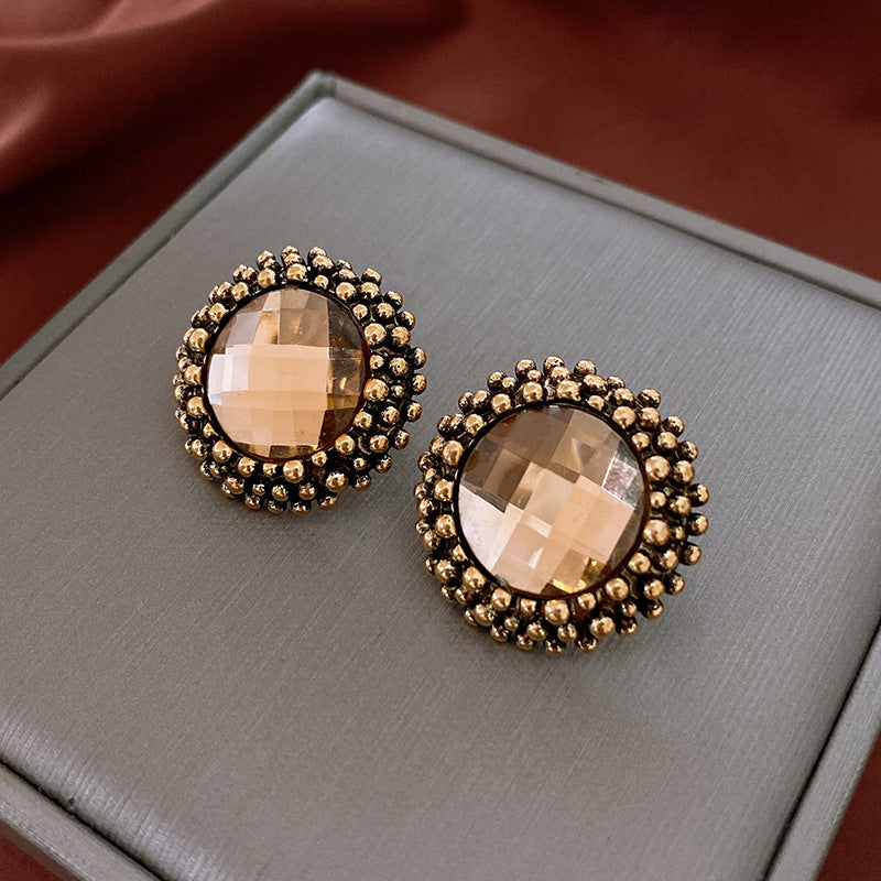 Women's Versatile Leisure Silver Needle Flower Earrings