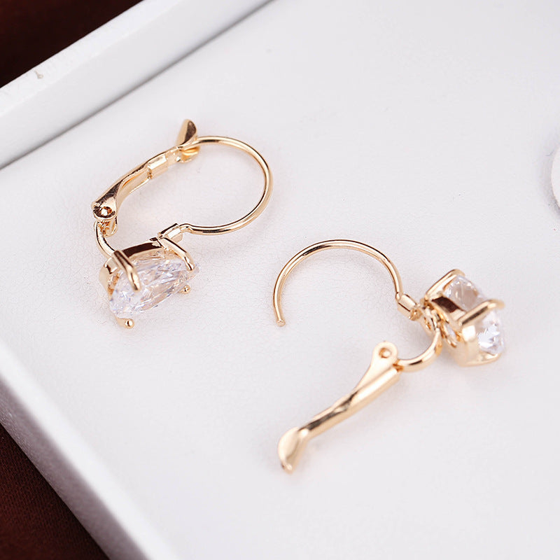 Simple Metal Fashion Earrings Cute Girly Temperamental Ornament