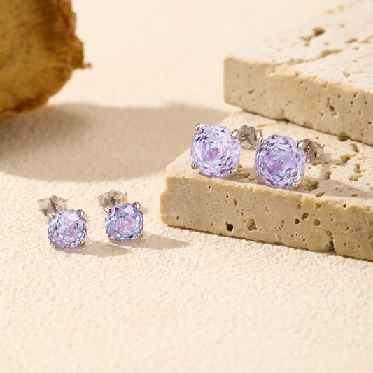 Exquisite Camellia Flower Stud Earrings Women's Anti-allergy Ear-caring