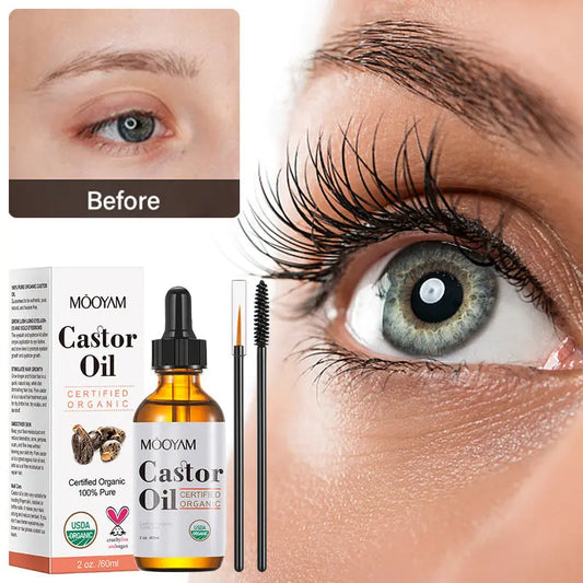 100% Pure Castor Oil Skin Care Massage Basic Oil Hair Eyebrow Eyelash Care Louisiana Mart