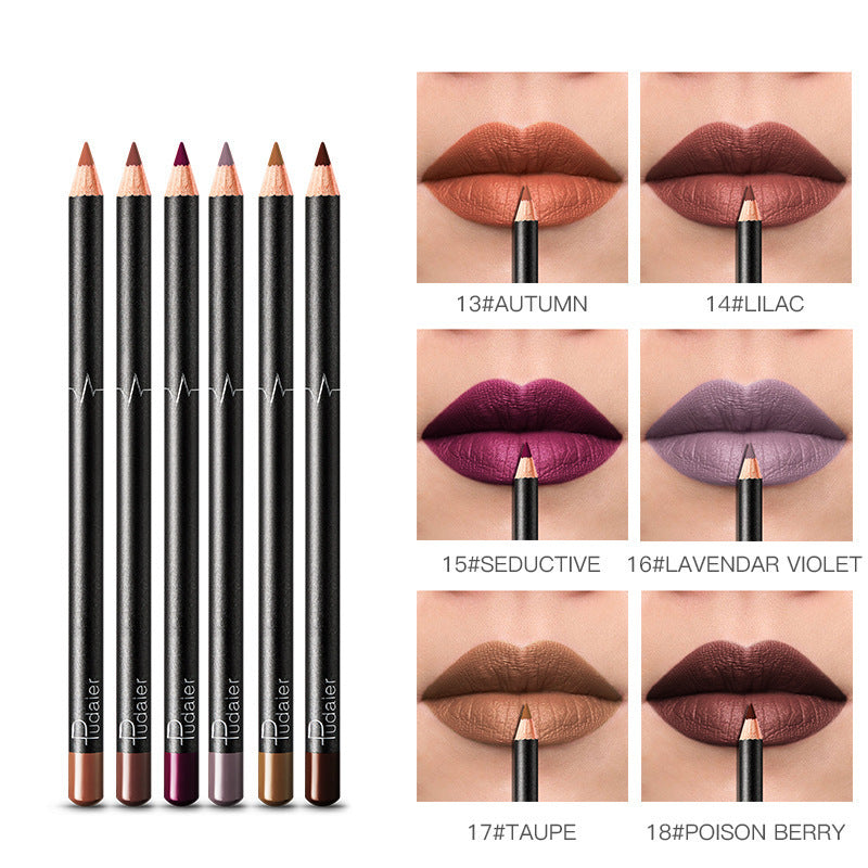 36 Color Lip Liner Waterproof Non-smudge Nude Color Louisiana Mart