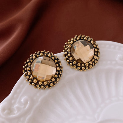 Women's Versatile Leisure Silver Needle Flower Earrings