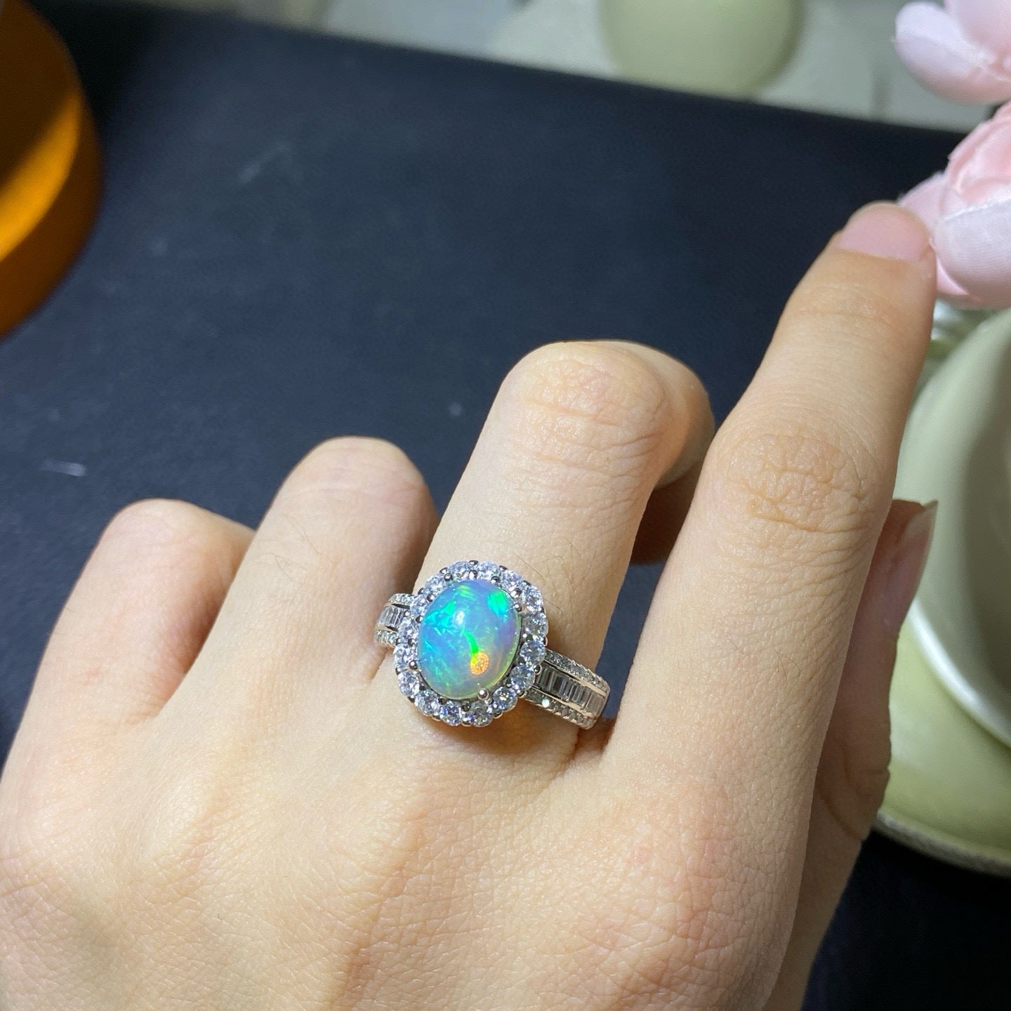 Pure Natural Super Beautiful Opal Handmade Ring
