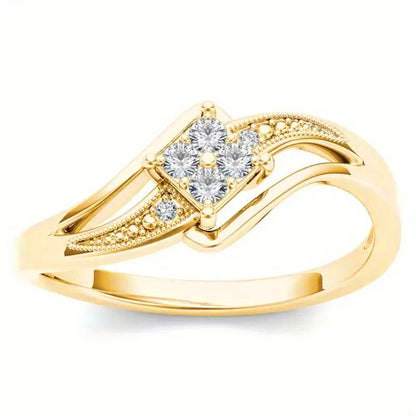 Micro Inlaid Zircon Exquisite Ornament Diamond Ring