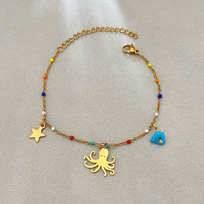 Ocean Series Seahorse Starfish Women's Pendant Bracelet