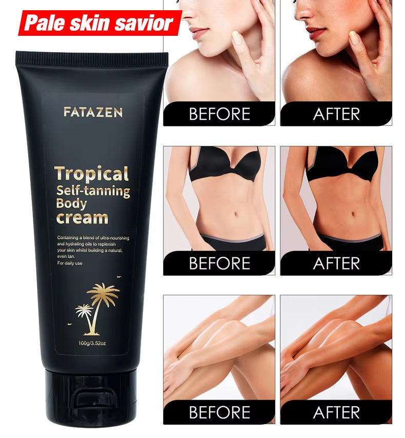 3Hrs Instant Dark Tanning Lotion Butter Body Care Sunscreen Suntan Oil Skincare OEM Self Tanner Sunless Tanning Cream For Body Louisiana Mart