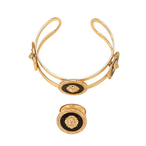 Retro Lion's Head Opening Ornament Suit