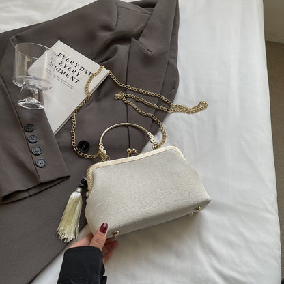 Embroidered Crossbody Bag - Vintage Ethnic Style Tassel Purse