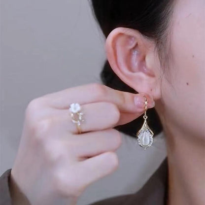 Green Opal Angel Tears Ear Clip