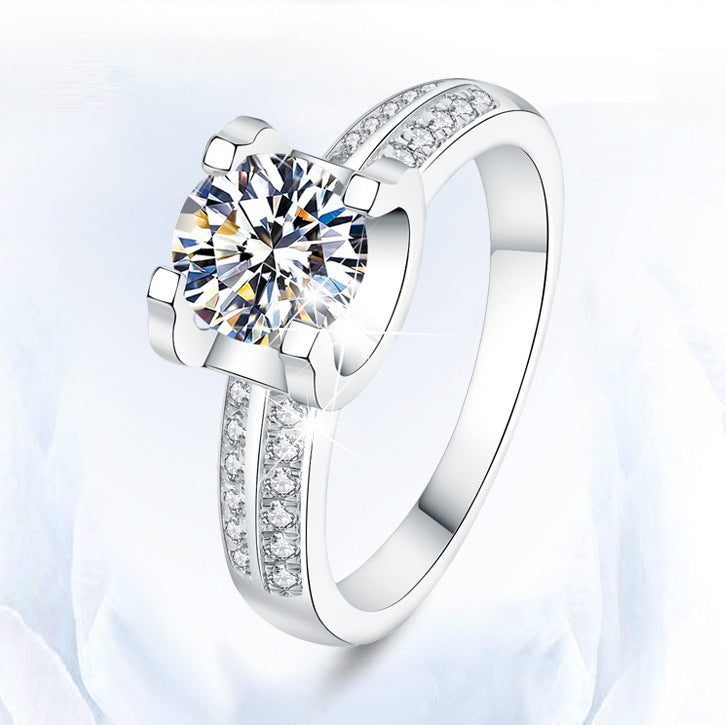 Moissanite Temperament Open Ring For Women