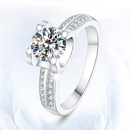 Moissanite Temperament Open Ring For Women