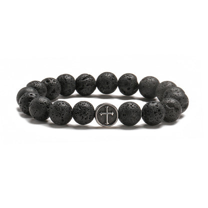 Stainless Steel Finished Volcanic Rock Jewelry