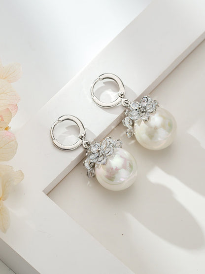 All-matching Elegant Simple Zircon Female Earrings