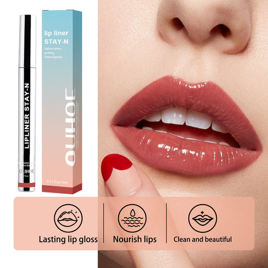 Lip Liner Pen Dark Brown Waterproof Long Lasting Plump Soft Lip Gloss Makeup Cosmetics Louisiana Mart