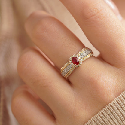 S925 Sterling Silver Compound Ring For Women