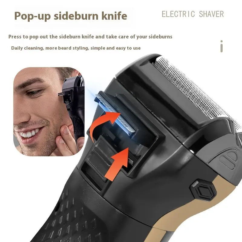 Three-in-one Electric Shaver Reciprocating Shaver Hair Clipper Louisiana Mart